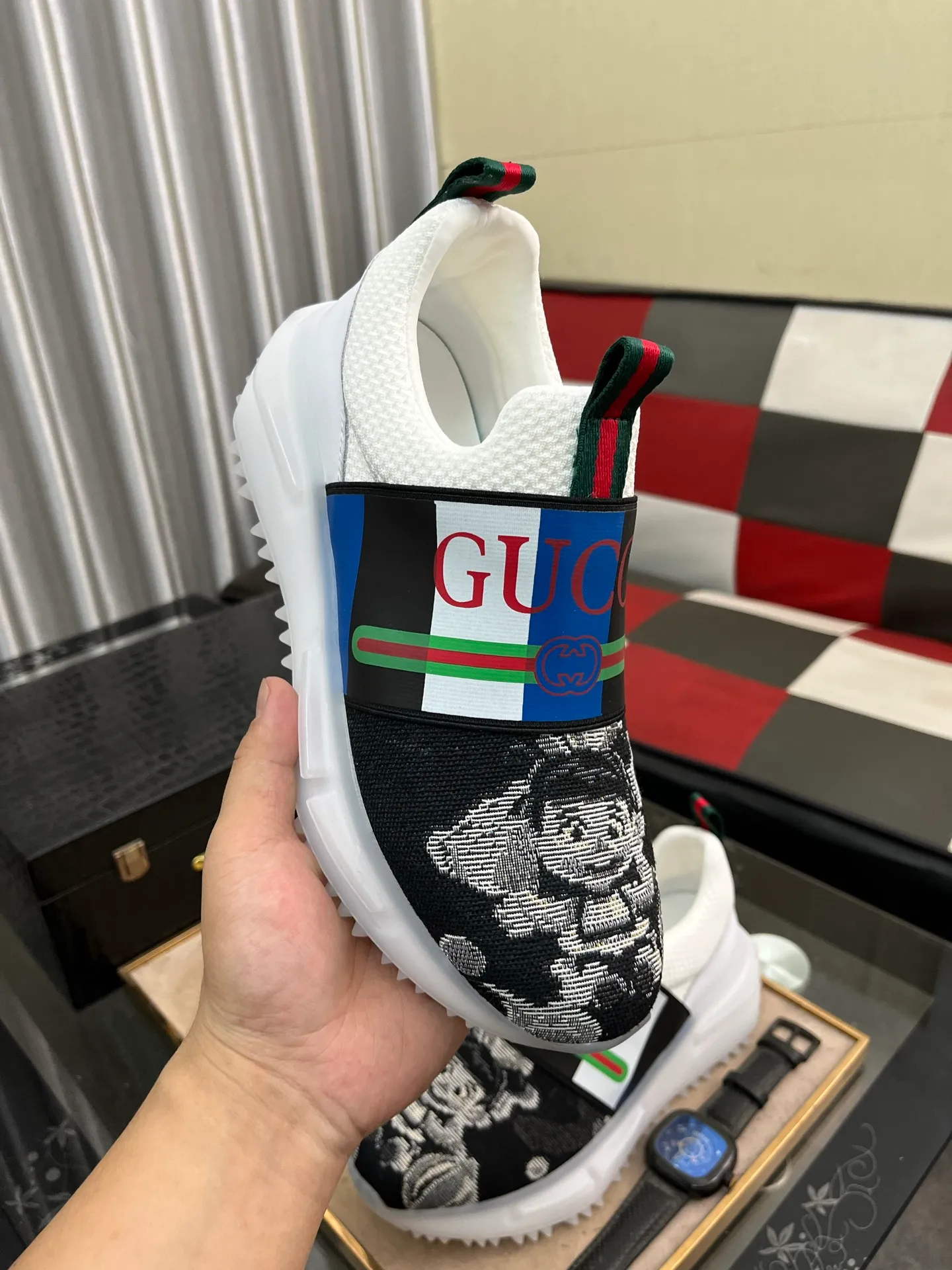 Men's shoes 💰458⌚️⌚️ (GUCCI-Gucci) luxury brand sports and casual shoes, imported original material, sheepskin lining, high-end and comfortable, original outsole is light and wear-resistant! Purely handmade, details determine quality! 38-443️⃣colors available